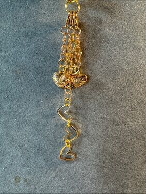 Hand Crafted Gold Heart Chain Key & Card Holder